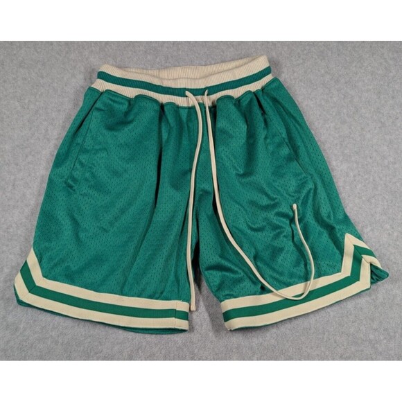 MNML Men Shorts Small Retro Mesh Thick Heavy Performance Athletic White Trim - Picture 1 of 14
